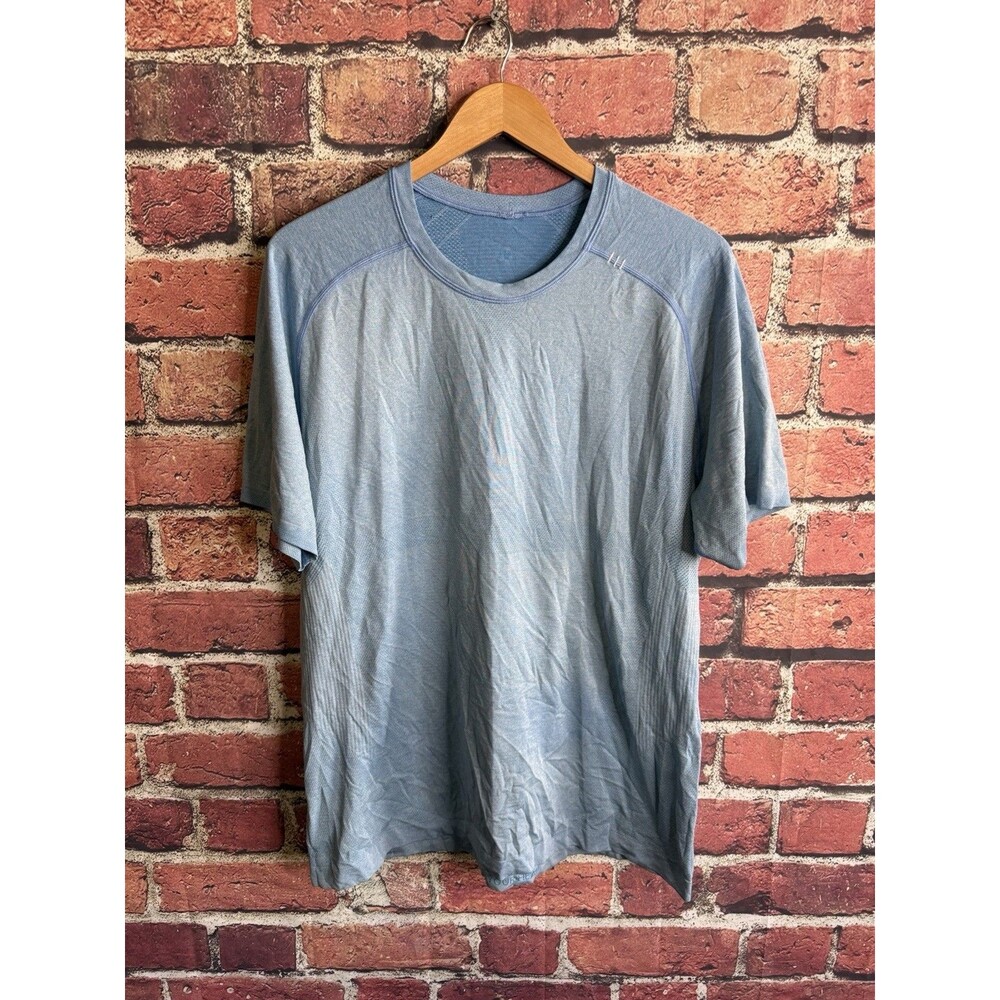 Lululemon Mens Blue Short Sleeve Metal Vent 2.0 Athletic Shirt Size XL